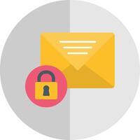 Private Message Flat Scale Icon vector