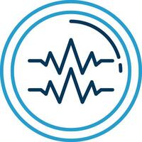 Sound Beats Line Blue Two Color Icon vector