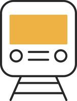 Rail Skined Filled Icon vector