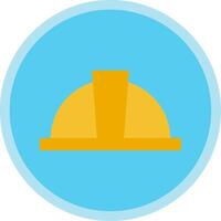 Hard Hat Flat Multi Circle Icon vector