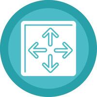 Maximize Glyph Multi Circle Icon vector