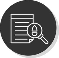 Evidence Line Grey Circle Icon vector