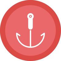 Grappling Hook Glyph Multi Circle Icon vector