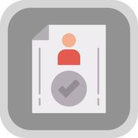 Verified Flat Round Corner Icon vector