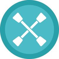 Paddles Glyph Multi Circle Icon vector