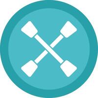 Paddles Glyph Multi Circle Icon vector