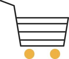 Trolley Skined Filled Icon vector