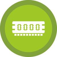 Ram Glyph Multi Circle Icon vector