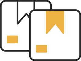 Packages Skined Filled Icon vector