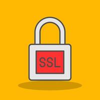 SSL Filled Shadow Icon vector