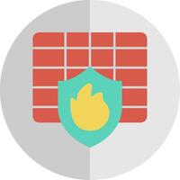 Firewall Flat Scale Icon vector