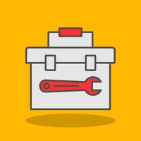 Toolbox Filled Shadow Icon vector