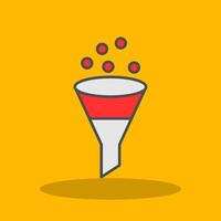 Funnel Filled Shadow Icon vector