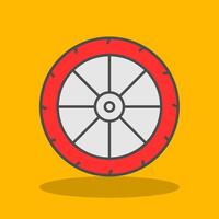 Wheel Filled Shadow Icon vector