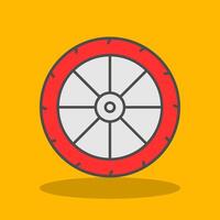 Wheel Filled Shadow Icon vector