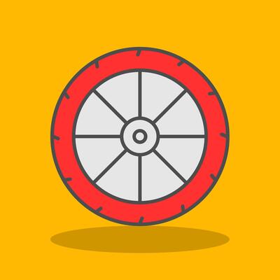 Wheel Filled Shadow Icon