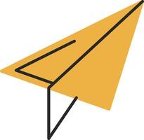 Paper Plane Skined Filled Icon vector
