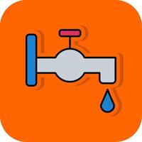 Tap Filled Orange background Icon vector