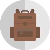 mochila plano escala icono vector