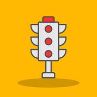 Traffic Lights Filled Shadow Icon vector
