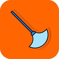 Duster Filled Orange background Icon vector