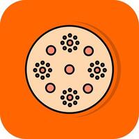 Skin Disease Filled Orange background Icon vector