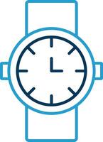 Watch Line Blue Two Color Icon vector