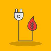 Bio Energy Filled Shadow Icon vector