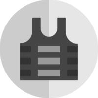 Bullet Proof Vest Flat Scale Icon vector