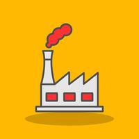Power Plant Filled Shadow Icon vector