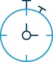 Chronometer Line Blue Two Color Icon vector