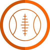 Sports Ball Line Orange Circle Icon vector