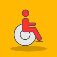 Disabled Filled Shadow Icon vector