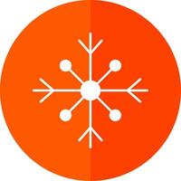 nieve glifo rojo circulo icono vector