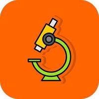 Microscope Filled Orange background Icon vector