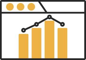 Seo Performance Skined Filled Icon vector