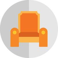 trono plano escala icono vector