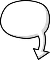 svart och vit Färg Tal bubbla ballong med pil punkt, ikon klistermärke PM nyckelord planerare text låda baner png