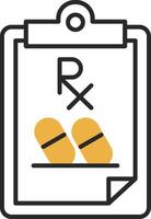 Prescription Skined Filled Icon vector