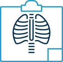 Radiology Line Blue Two Color Icon vector