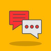 Conversation Filled Shadow Icon vector