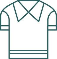 Casual Shirt Line Gradient Round Corner Icon vector
