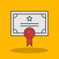 Qualify Filled Shadow Icon vector