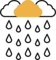 Heavy Rain Skined Filled Icon vector