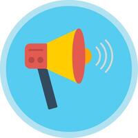 Megaphone Flat Multi Circle Icon vector