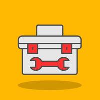 Tool Box Filled Shadow Icon vector