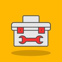 Tool Box Filled Shadow Icon vector