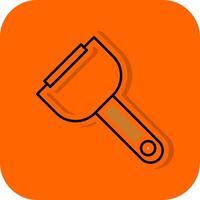 Peeler Filled Orange background Icon vector
