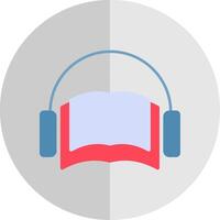 Audio Book Flat Scale Icon vector