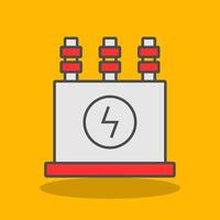 Power Transformer Filled Shadow Icon vector